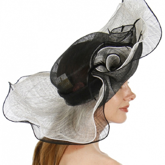 Sinamay rose dress hat